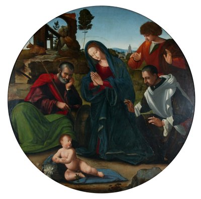 Tilbedelse av hyrdene (olje på panel) av Ridolfo Ghirlandaio