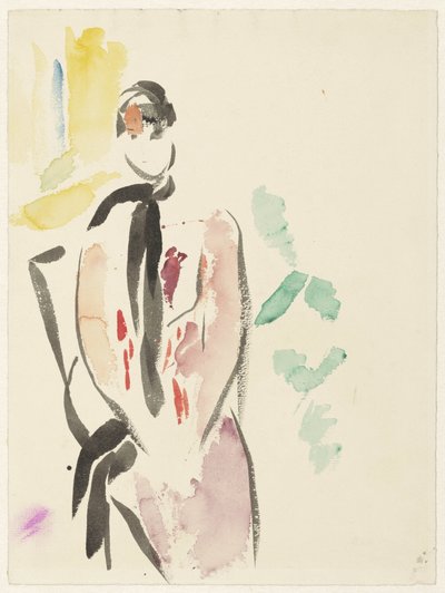 Skisse til et portrett av fru De Carnière-Wouters, kunstnerens kone av Rik Wouters