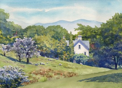 Vår i Lake District, 2016 (akvarell på papir) av Rob Wood