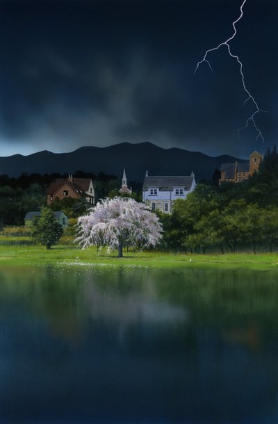 Den grusomste måneden, 2008 (akryl på plate) av Rob Wood