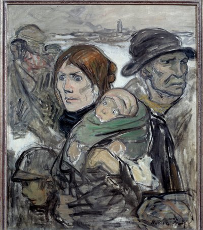 Der Exodus: Familie von Einwanderern auf den Straßen von Robert  Noir