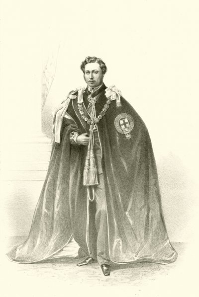HKH Albert Edward Prince of Wales (chromolitho) av Robert (after) Dudley