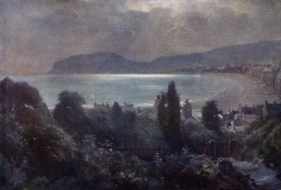 A Nocturne, Llandudno Bay (farge litho) av Robert (after) Fowler