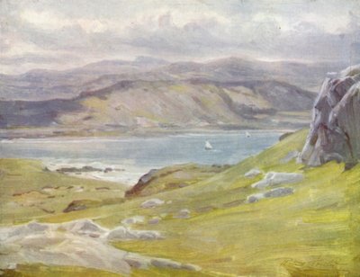 En utsikt fra den store Ormes hode (farge litho) av Robert (after) Fowler