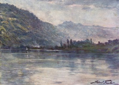 Morning Mists, nær Trefriw (farge litho) av Robert (after) Fowler