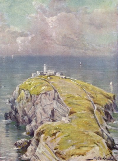The Stack, Holyhead (farge litho) av Robert (after) Fowler