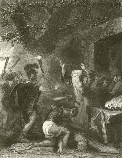 Massakren av druidene (gravering) av Robert (after) Smirke