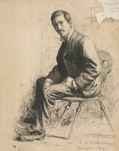 Skisse av professor Mowotny, 1881. av Robert A. Eichelberger