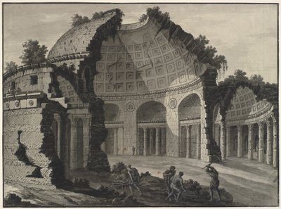 Arkitektonisk fantasi om ruinene av en antikk rotunde av Robert Adam