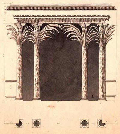 Design for en alkove (penn og blekk og vask) av Robert Adam