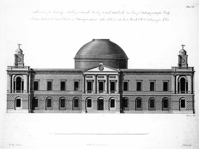 The South Elevation of Register House, Edinburgh, gravert av J. Roberts, 1773 av Robert Adam