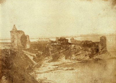 Trykk av St. Andrews Castle i Fife, Skottland. Fra J. Paul Getty Museum av Robert Adamson