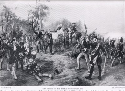 George II på Dettingen, illustrasjon fra 