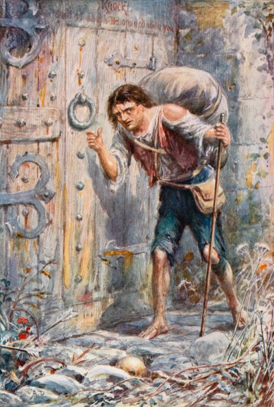 Christian når grinden (fargelitografi) av Robert Ambrose (after) Dudley