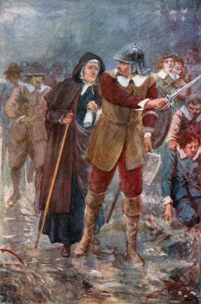 Pilegrimene i den fortryllede bakken (fargelitografi) av Robert Ambrose (after) Dudley