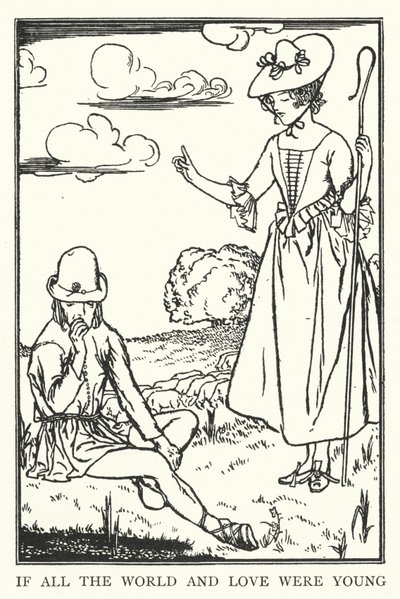 Hvis all verden og kjærligheten var ung (litho) av Robert Anning Bell