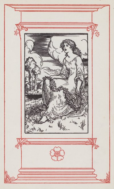 Illustrasjon for engelsk tekst (litho) av Robert Anning Bell