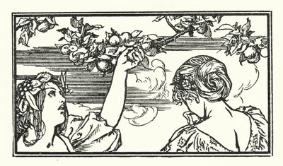 Illustrasjon for dikt av John Keats (litho) av Robert Anning Bell