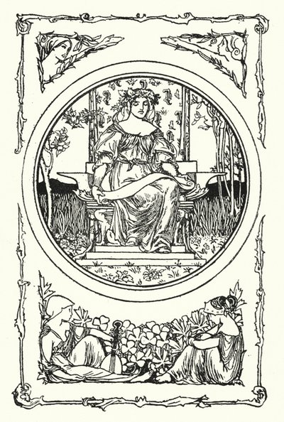 Illustrasjon for dikt av John Keats (litho) av Robert Anning Bell