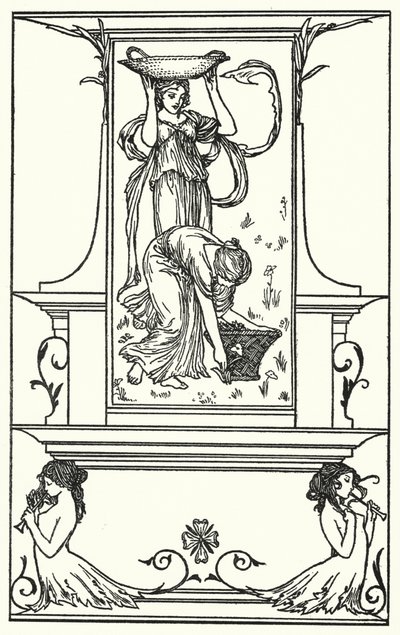 Illustrasjon for dikt av John Keats (litho) av Robert Anning Bell