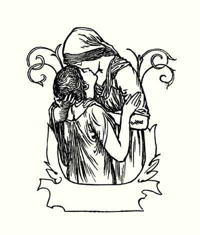 Illustrasjon for dikt av John Keats (litho) av Robert Anning Bell