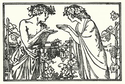 Illustrasjon for dikt av John Keats: Endymion (litho) av Robert Anning Bell