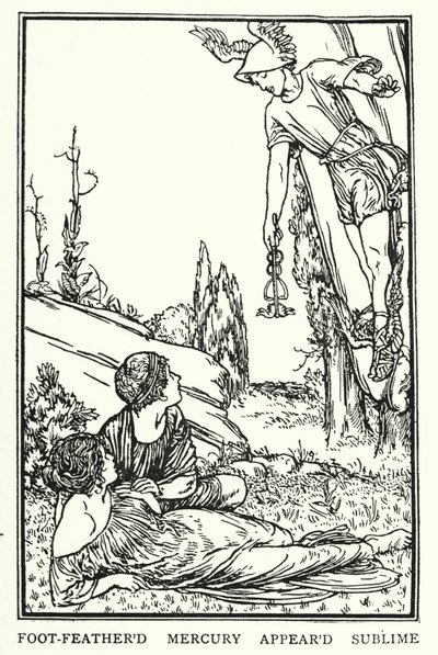 Illustrasjon for dikt av John Keats: Endymion (litho) av Robert Anning Bell