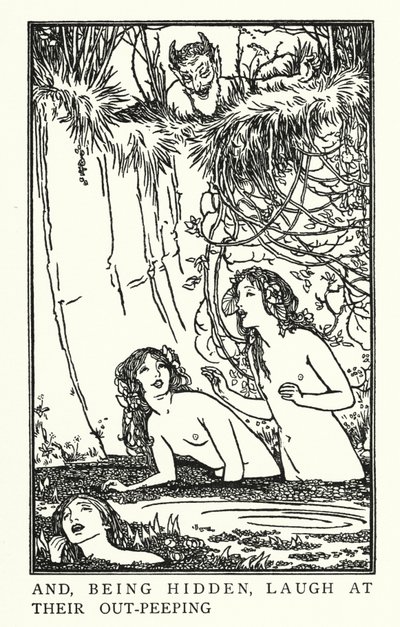 Illustrasjon for dikt av John Keats: Endymion (litho) av Robert Anning Bell