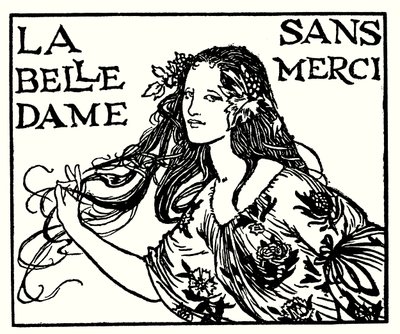 Illustrasjon for dikt av John Keats: La Belle Dame Sans Merci (litho) av Robert Anning Bell