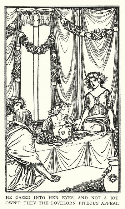 Illustrasjon for dikt av John Keats: Lamia (litho) av Robert Anning Bell