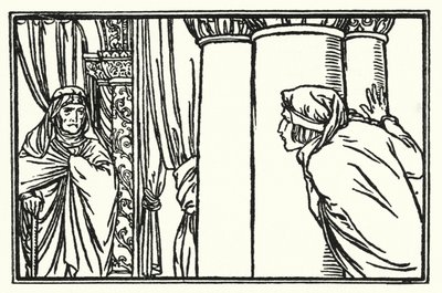 Illustrasjon for dikt av John Keats: The Eve of St Agnes (litho) av Robert Anning Bell