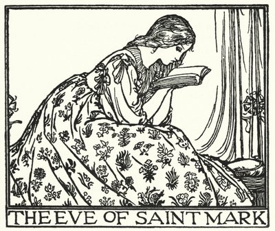 Illustrasjon for dikt av John Keats: The Eve of St Mark (litho) av Robert Anning Bell