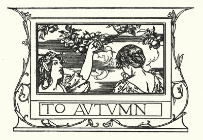 Illustrasjon for dikt av John Keats: To Autumn (litho) av Robert Anning Bell