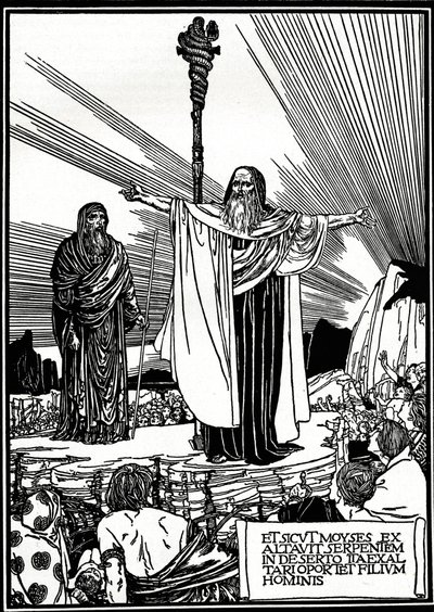 Illustrasjon for The Alter Book, 1892, 1897 av Robert Anning Bell