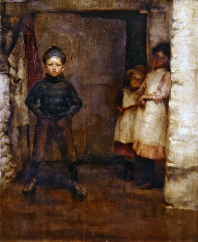 In the Doorway (olje på lerret) av Robert Anning Bell