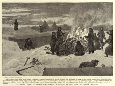 En objektleksjon i vinterkampanje, en bivuakk i snøen til tysk infanteri av Robert Barnes