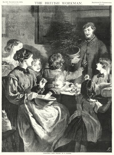 Juletre (gravering) av Robert Barnes
