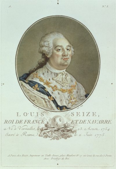 Portrett av Louis XVI (1754-93) fra 