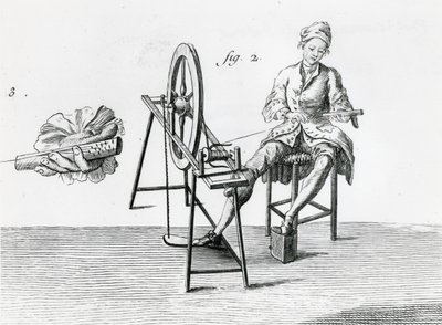Rustikk økonomi, bomull, fra Encyclopedia av Denis Diderot 1713-84 gravering bw fotodetalj av 164438 av Robert Benard