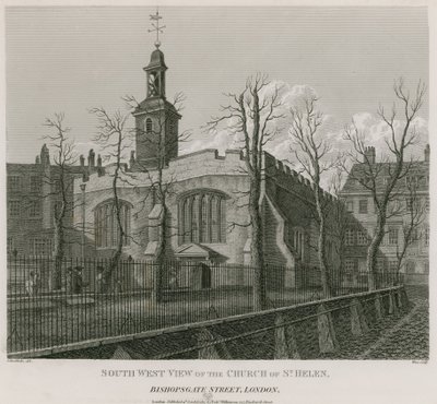 Church of St Helen, Bishopsgate Street, London av Robert Blemell Schnebbelie