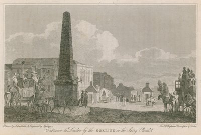 Inngang til London ved Obelisken i Surrey Road av Robert Blemell Schnebbelie