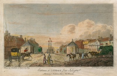 Inngang til London fra Islington av Robert Blemell Schnebbelie