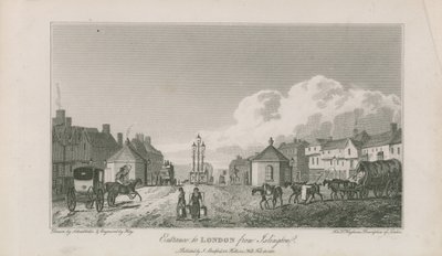 Inngang til London fra Islington av Robert Blemell Schnebbelie