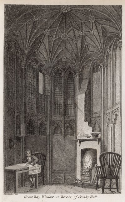 Flott karnappvindu, eller fordypning, i Crosby Hall av Robert Blemell Schnebbelie