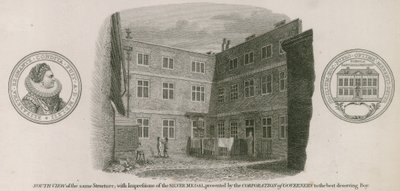 Sørvisning av Queen Elizabeths Free Grammar School, St Saviour's, Southwark av Robert Blemell Schnebbelie