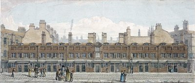 Monkwell Street, London, 1818 av Robert Blemmell Schnebbelie