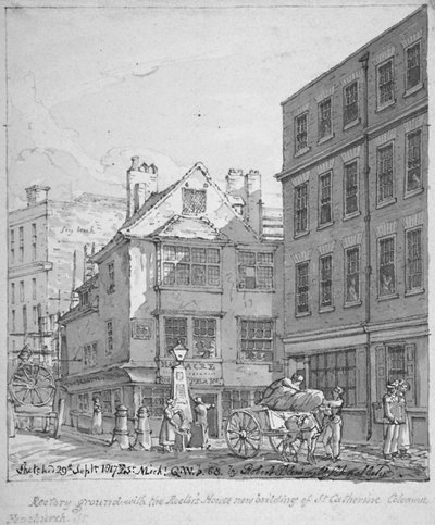 St Katherine Coleman Rectory, Fenchurch Street, City of London, 1817 av Robert Blemmell Schnebbelie