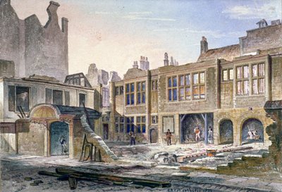 Utsikt over rivingen av Winchester Place, London, 1839 av Robert Blemmell Schnebbelie