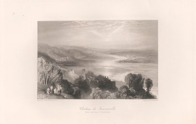Chateau de Tancarville, med byen Quilleboeuf av Robert Brandard