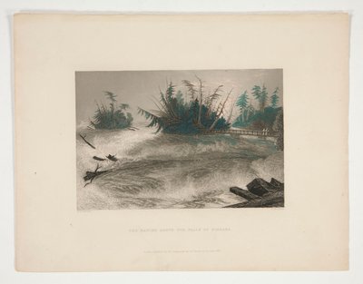 The Rapids Above the Falls of Niagara, illustrasjon for Nathaniel Parker Willis av Robert Brandard
